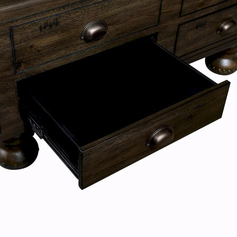 Table basse rectangulaire en bois massif de 40 po avec 4 tiroirs