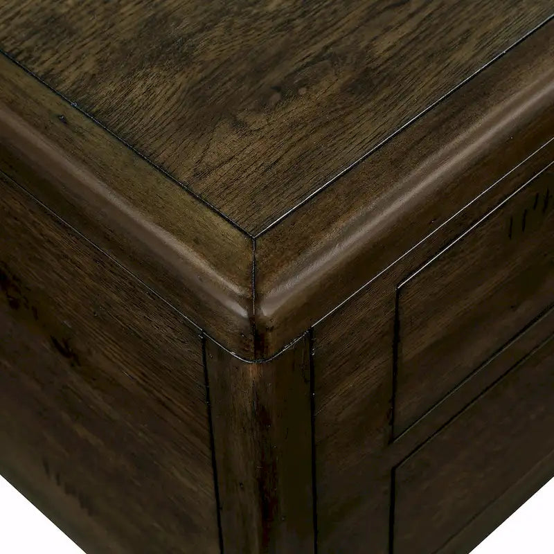Table basse rectangulaire en bois massif de 40 po avec 4 tiroirs