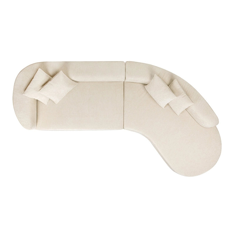 134.5 Sofa-in-a-Box RAF Curved Sectional Sofa