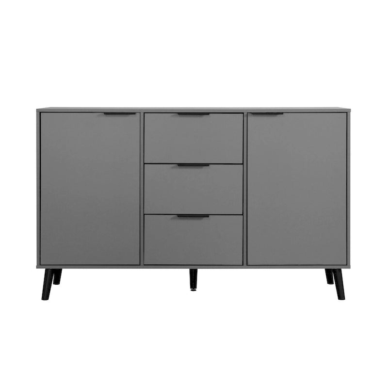 Sideboard Buffet Cabinet with Storage, Wood Coffee Bar Cabinet, 3 Drawers & 2 Doors, Buffet Cabinet Cupboard