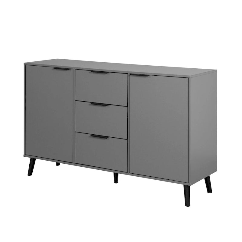 Sideboard Buffet Cabinet with Storage, Wood Coffee Bar Cabinet, 3 Drawers & 2 Doors, Buffet Cabinet Cupboard