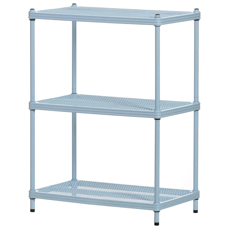 3 Tier Full-Size Metal Storage Shelving Unit Rack, White - 12