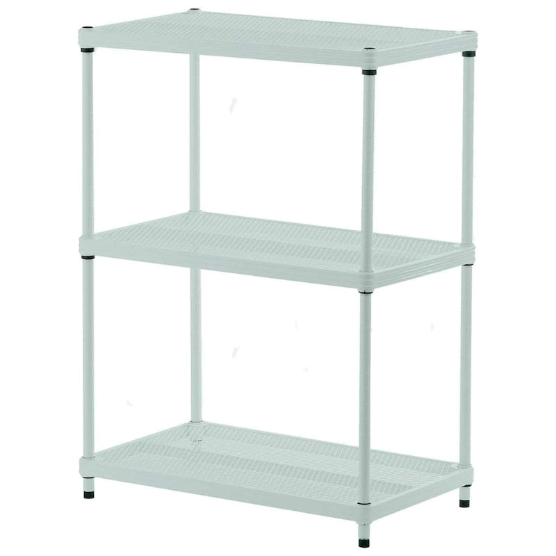 3 Tier Full-Size Metal Storage Shelving Unit Rack, White - 12