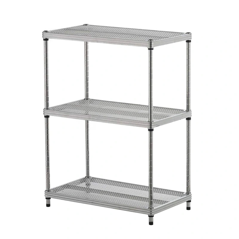 3 Tier Full-Size Metal Storage Shelving Unit Rack, White - 12
