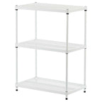 3 Tier Full-Size Metal Storage Shelving Unit Rack, White - 12