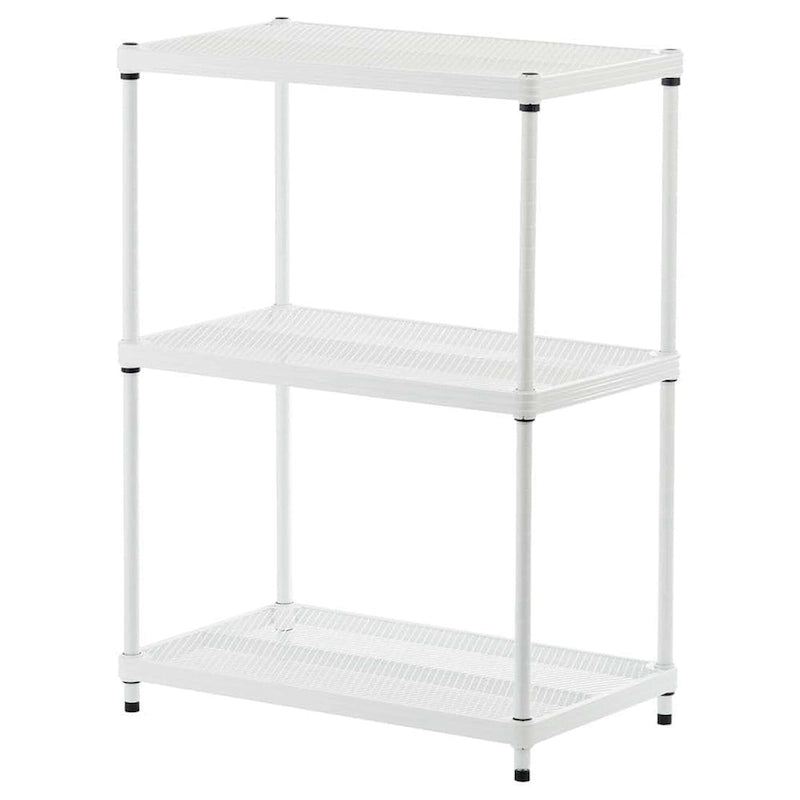 3 Tier Full-Size Metal Storage Shelving Unit Rack, White - 12