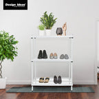 3 Tier Full-Size Metal Storage Shelving Unit Rack, White - 12