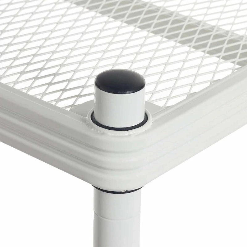 3 Tier Full-Size Metal Storage Shelving Unit Rack, White - 12