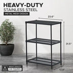 3 Tier Full-Size Metal Storage Shelving Unit Rack, White - 12