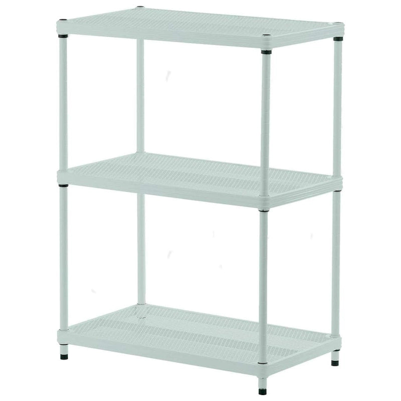 3 Tier Full-Size Metal Storage Shelving Unit Rack, White - 12