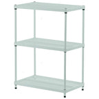 3 Tier Full-Size Metal Storage Shelving Unit Rack, White - 12