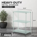 3 Tier Full-Size Metal Storage Shelving Unit Rack, White - 12
