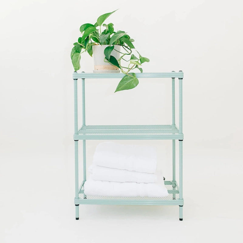 3 Tier Full-Size Metal Storage Shelving Unit Rack, White - 12