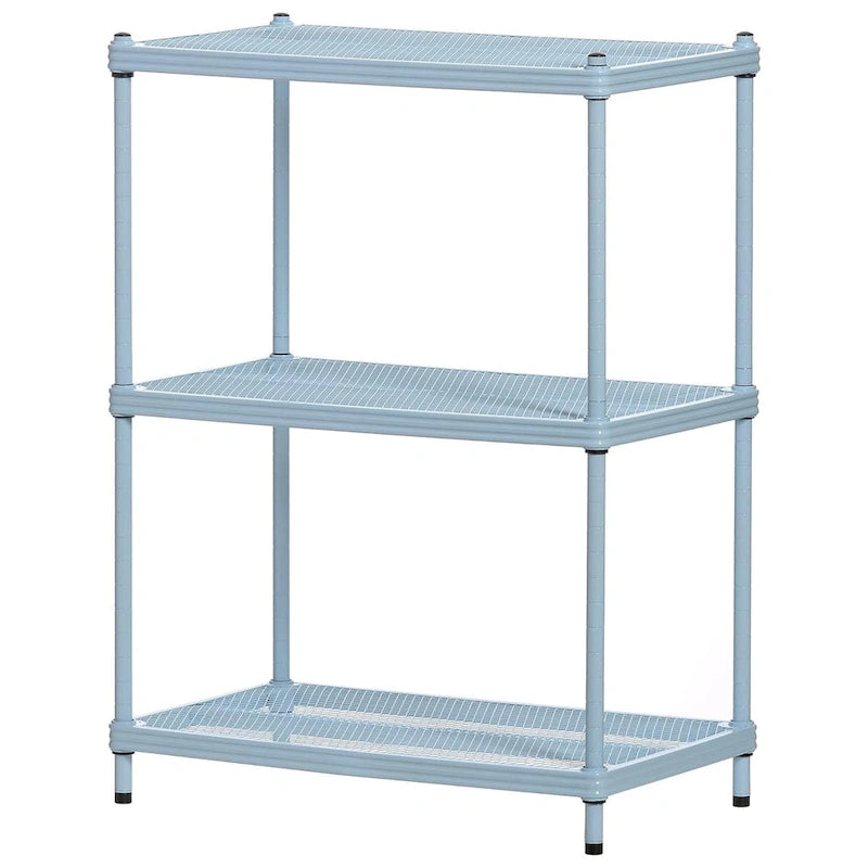 3 Tier Full-Size Metal Storage Shelving Unit Rack, White - 12