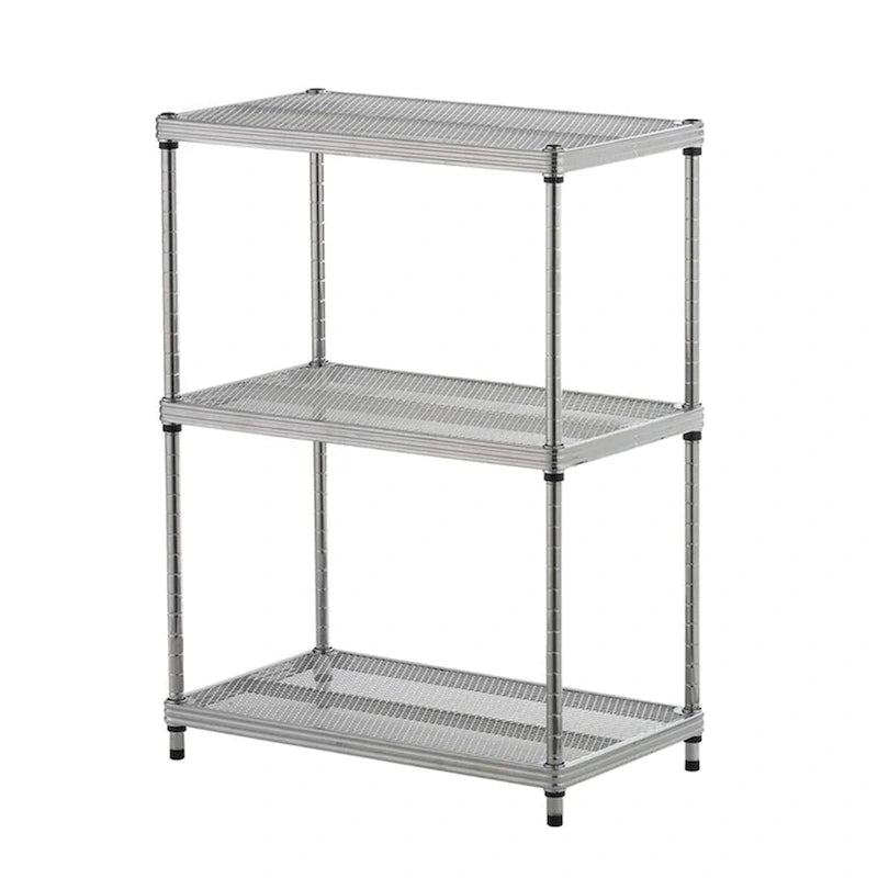 3 Tier Full-Size Metal Storage Shelving Unit Rack, White - 12