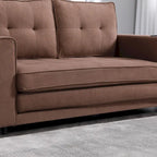 Oaks Aura Upholstered Futon Sofa with Pull-Out Sleeper Couch, Muticolour Choice Foldable Tufted Loveseat With Cup Holder